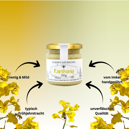 Deutscher Rapshonig 250g cremig